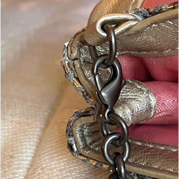 Coach Metallic Leather Reptile Print Crossbody Bag - Picture 16 of 16